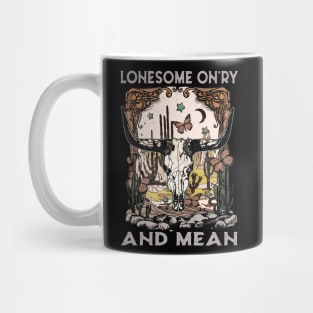 Lonesome On'ry And Mean Bull Head Cactus Mug